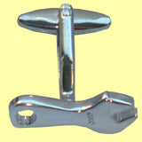 Bassin and Brown Wrench Tool Cufflink - Silver