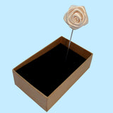 Bassin and Brown Rose Jacket Lapel Pin - White