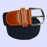 Bassin and Brown Plain Navy Woven Belt