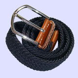 Bassin and Brown Plain Navy Woven Belt