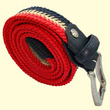 Bassin And Brown Arrow Chevron Woven Belt - Red, Beige and Navy