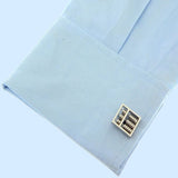 Bassin and Brown Silver Abacus Cufflinks