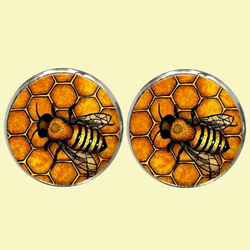 Bassin and Brown - Bee Cufflinks- Black and Yellow