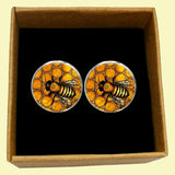 Bassin and Brown - Bee Cufflinks- Black and Yellow