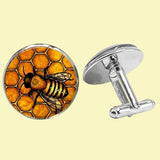 Bassin and Brown - Bee Cufflinks- Black and Yellow