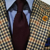 Bassin and Brown Bee and Honeycomb Lapel Pin - Black and Yellow