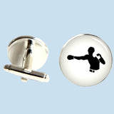 Bassin and Brown - Boxer Cufflinks - White and Black