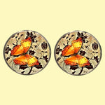 Bassin and Brown - Butterfly Cufflinks - Yellow and Fawn