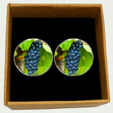 Bunch of Grapes Cufflinks- Green and Blue