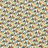 Bassin and Brown Clock Face Cufflinks - Beige, Brown and Blue