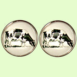 Bassin And Brown -Cow Cufflinks - White and Black