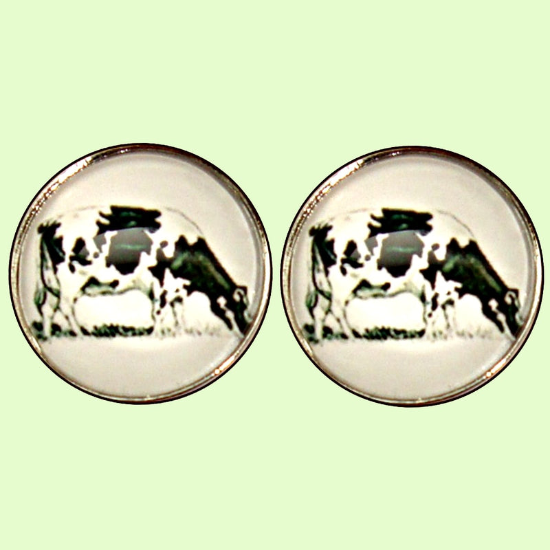 Bassin And Brown -Cow Cufflinks - White and Black
