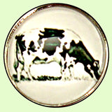 Bassin And Brown -Cow Cufflinks - White and Black