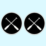 Bassin and Brown Crossed Oars Cufflinks - Black And White