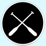 Bassin and Brown Crossed Oars Cufflinks - Black And White