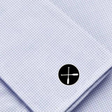 Bassin and Brown Crossed Oars Cufflinks - Black And White