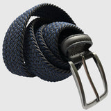 Bassin and Brown Chevron Striped Elasticated Woven Belt - Grey and Blue