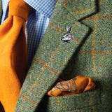 Bassin And Brown Antique Silver Hare Jacket Lapel Pin