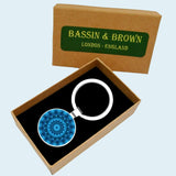 Bassin and Brown Kaleidoscope Flower Keyring - Blue