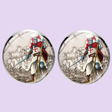 Bassin and Brown Knights Templar Cufflinks - Grey, Blue and Red