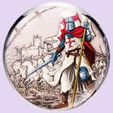 Bassin and Brown Knights Templar Cufflinks - Grey, Blue and Red