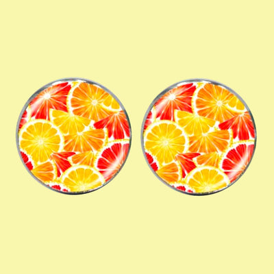 Bassin and Brown Oranges Cufflinks - Orange and Red