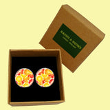 Bassin and Brown Oranges Cufflinks - Orange and Red