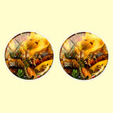 Bassin and Brown Leopard Family Cufflinks - Yellow and Green