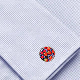 Bassin and Brown Mixed Berries Cufflinks - Red and Blue
