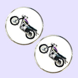 Bassin And Brown Motorbike Cufflinks - White and Black