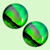 Bassin and Brown Northern Lights Vista Cufflinks - Green and Black