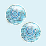 Bassin and Brown Paisley Cufflinks - Aqua Blue