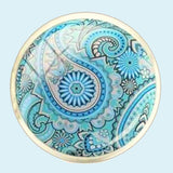 Bassin and Brown Paisley Cufflinks - Aqua Blue