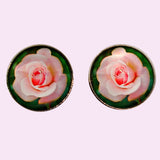 Bassin and Brown Pink Rose Cufflinks