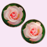 Bassin and Brown Pink Rose Cufflinks