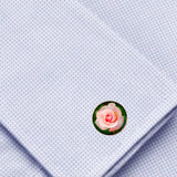 Bassin and Brown Pink Rose Cufflinks