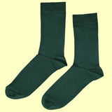 Bassin and Brown 5 Pack Bamboo Plain Socks - Red, Yellow, Sea Green, Blue and Mustard
