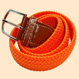 Bassin And Brown Armfield Plain Woven Elasticated  Belt - Orange