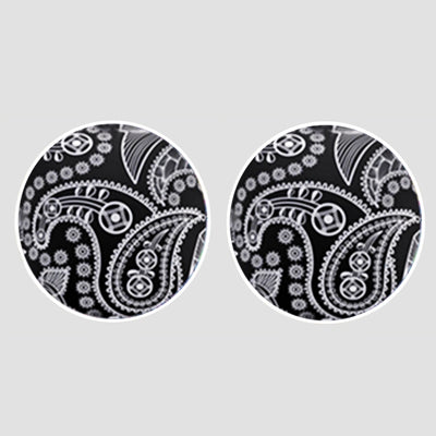 Bassin and Brown Paisley Cufflinks - Black and White