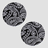 Bassin and Brown Paisley Cufflinks - Black and White