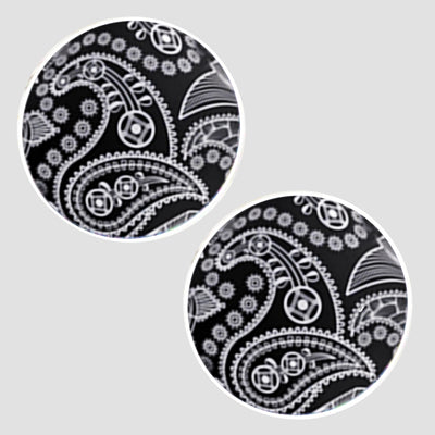 Bassin and Brown Paisley Cufflinks - Black and White