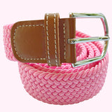Bassin And Brown Plain Woven Elasticated Fabric Belt - Pink