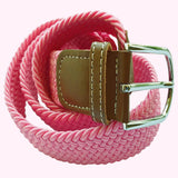 Bassin And Brown Plain Woven Elasticated Fabric Belt - Pink