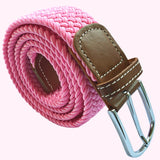 Bassin And Brown Plain Woven Elasticated Fabric Belt - Pink