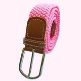 Bassin And Brown Plain Woven Elasticated Fabric Belt - Pink
