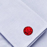 Bassin and Brown Red Roses Cufflinks
