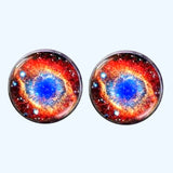 Bassin and Brown Ring Nebula Cufflinks - Orange and Blue