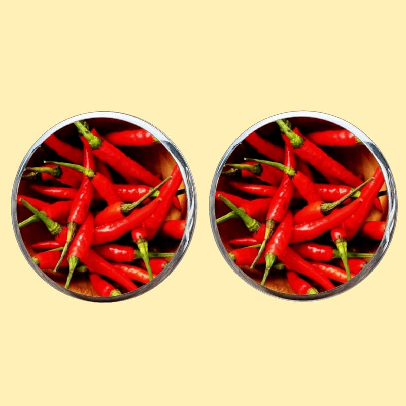 Bassin and Brown Red Chilli Cufflinks