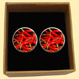 Bassin and Brown Red Chilli Cufflinks