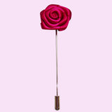 Bassin And Brown Cerise Rose Jacket Lapel Pin